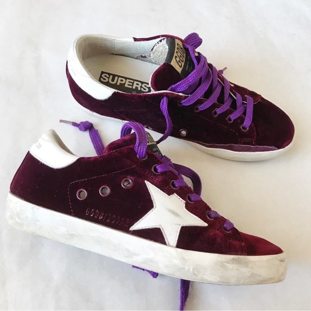 Golden Goose Red Velvet Sneakers size 6